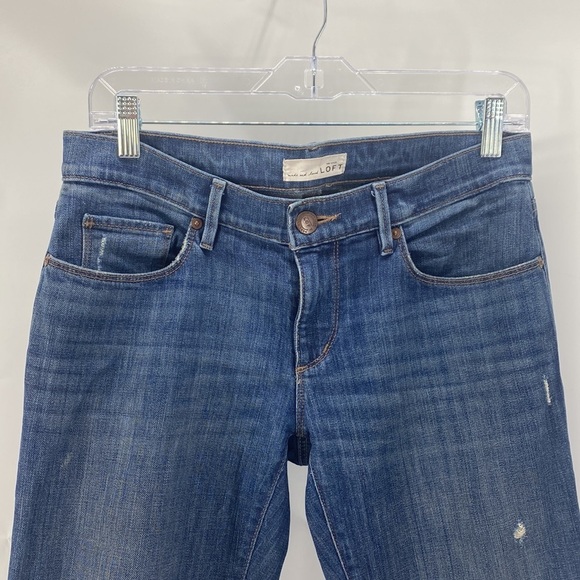 Loft relaxed skinny minor distressing mid rise casual everyday basic comfortable - Picture 2 of 6